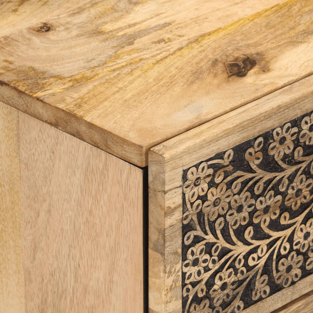 Bedside Cabinet 50X33X60 Cm Solid Wood Mango