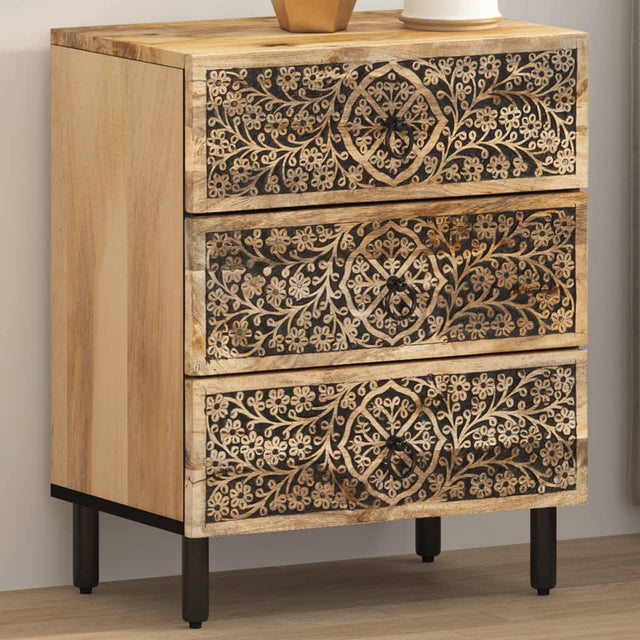 Bedside Cabinet 50X33X60 Cm Solid Wood Mango