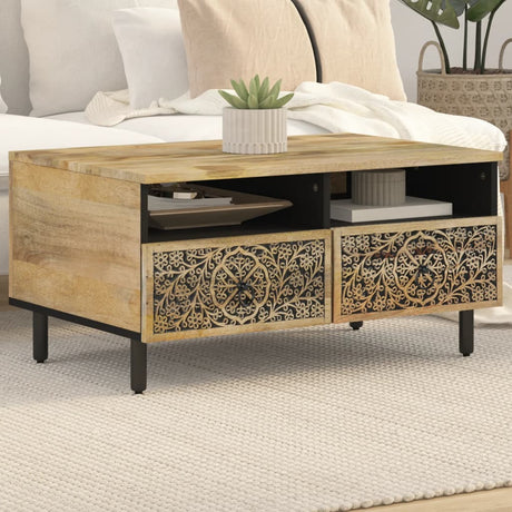 Coffee Table 80X54X40 Cm Solid Wood Mango