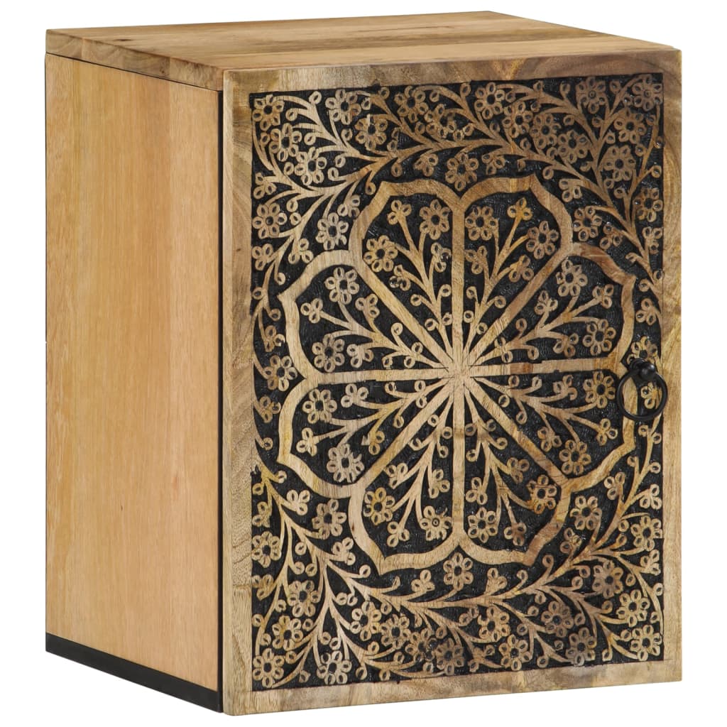 Bathroom Wall Cabinet 38X33X48 Cm Solid Wood Mango