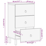 Side Cabinet 40X33X75 Cm Solid Wood Mango