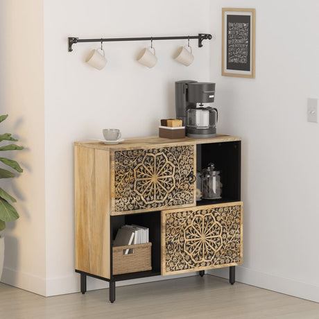Side Cabinet 80X33X75 Cm Solid Wood Mango