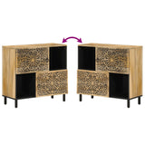 Side Cabinet 80X33X75 Cm Solid Wood Mango