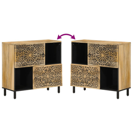 Side Cabinet 80X33X75 Cm Solid Wood Mango
