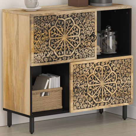 Side Cabinet 80X33X75 Cm Solid Wood Mango