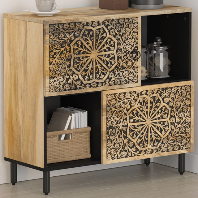 Side Cabinet 80X33X75 Cm Solid Wood Mango