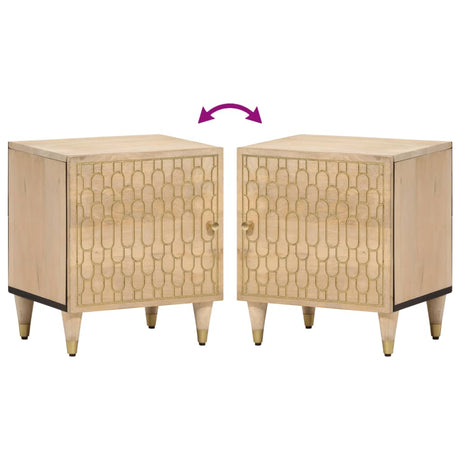 Bedside Cabinet 40X33X46 Cm Solid Wood Mango