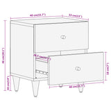 Bedside Cabinet 40X33X46 Cm Solid Wood Mango