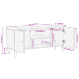 Tv Cabinet 105X33X46 Cm Solid Wood Mango