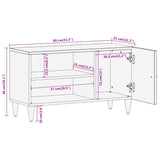 Tv Cabinet 80X31X46 Cm Solid Wood Mango