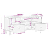 Tv Cabinet 100X33X46 Cm Solid Wood Mango