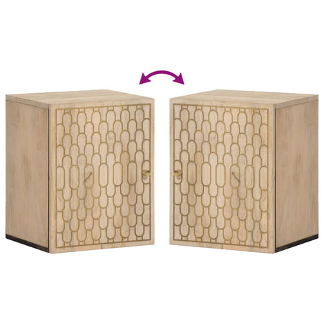 Bathroom Wall Cabinet 38X33X48 Cm Solid Wood Mango