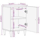 Bathroom Cabinet 38X33X58 Cm Solid Wood Mango