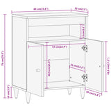 Side Cabinet 60X33X75 Cm Solid Wood Mango