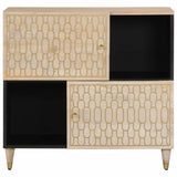 Side Cabinet 80X33X75 Cm Solid Wood Mango