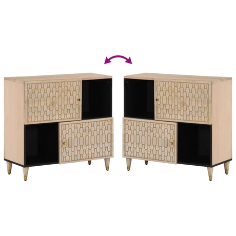 Side Cabinet 80X33X75 Cm Solid Wood Mango