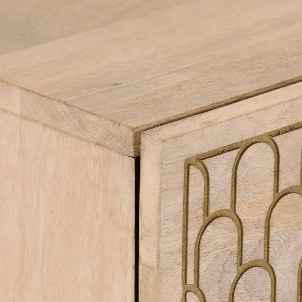 Side Cabinet 80X33X75 Cm Solid Wood Mango