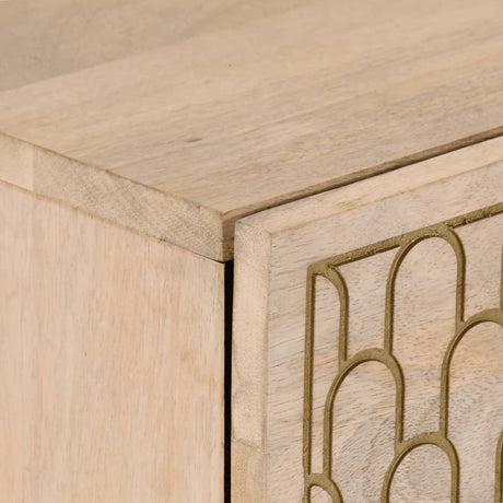 Side Cabinet 80X33X75 Cm Solid Wood Mango