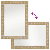 Bathroom Mirror 50X70X2.5 Cm Solid Wood Mango And Glass