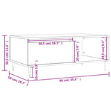 Coffee Table 90X50X36.5 Cm Engineered Wood