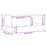 Coffee Table 90X50X36.5 Cm Engineered Wood