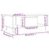 Coffee Table 90X50X36.5 Cm Engineered Wood
