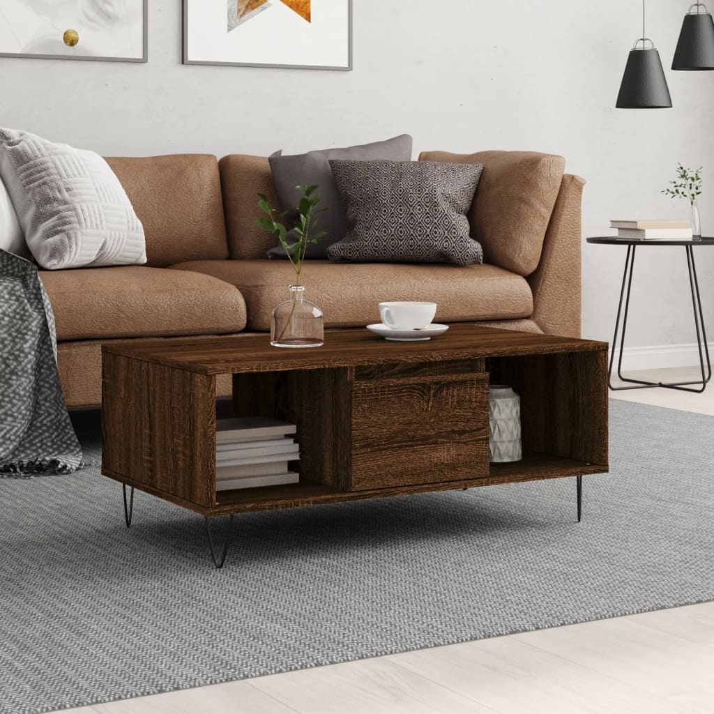 Coffee Table 90X50X36.5 Cm Engineered Wood