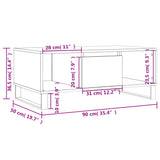 Coffee Table 90X50X36.5 Cm Engineered Wood