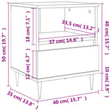 Bedside Cabinets 2 Pcs 40X35X50 Cm Engineered Wood