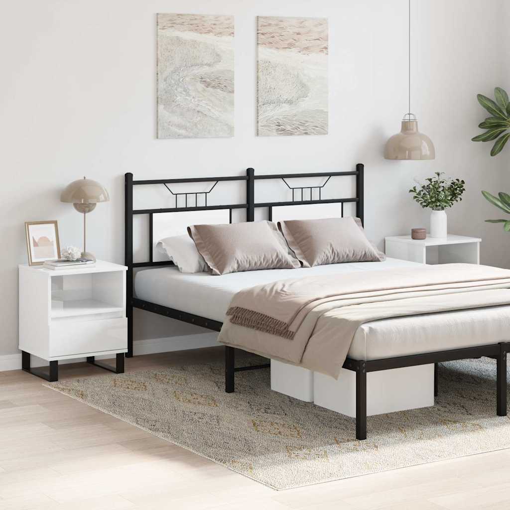 Bedside Cabinets 2 pcs High Gloss White 40x35x50 cm Engineered Wood