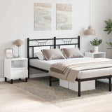 Bedside Cabinets 2 pcs High Gloss White 40x35x50 cm Engineered Wood