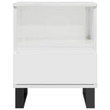 Bedside Cabinets 2 pcs High Gloss White 40x35x50 cm Engineered Wood