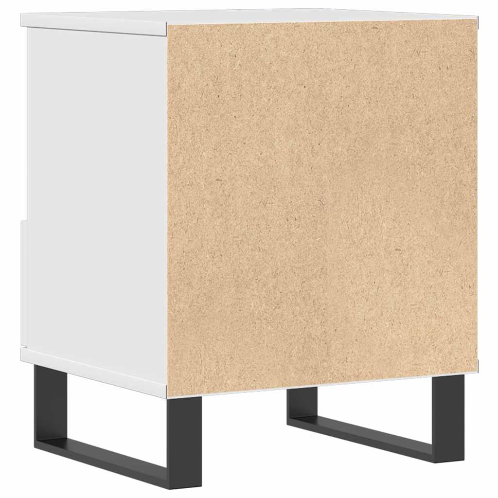Bedside Cabinets 2 pcs High Gloss White 40x35x50 cm Engineered Wood