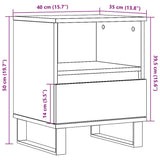 Bedside Cabinets 2 pcs High Gloss White 40x35x50 cm Engineered Wood