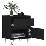 Bedside Cabinets 2 pcs Black 40x35x50 cm Engineered Wood