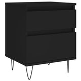 Bedside Cabinets 2 pcs Black 40x35x50 cm Engineered Wood