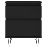 Bedside Cabinets 2 pcs Black 40x35x50 cm Engineered Wood