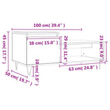 Coffee Table 100X50X45 Cm Engineered Wood
