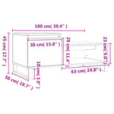 Coffee Table 100X50X45 Cm Engineered Wood