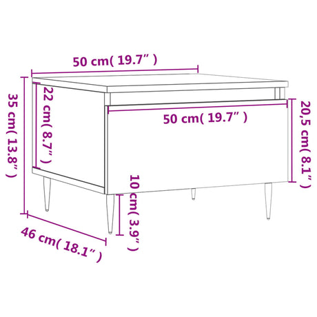 Coffee Tables 2 Pcs 50X46X35 Cm Engineered Wood