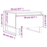 Coffee Tables 2 Pcs 50X46X35 Cm Engineered Wood