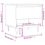 Coffee Tables 2 Pcs 50X46X50 Cm Engineered Wood