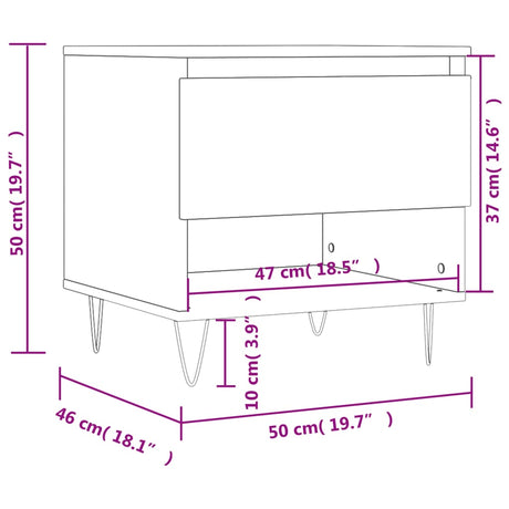 Coffee Tables 2 Pcs 50X46X50 Cm Engineered Wood