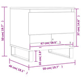 Coffee Tables 2 Pcs 50X46X50 Cm Engineered Wood