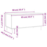 Coffee Table 90X44.5X45 Cm Engineered Wood