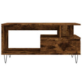 Coffee Table Smoked Oak 90x49x45 cm Engineered Wood