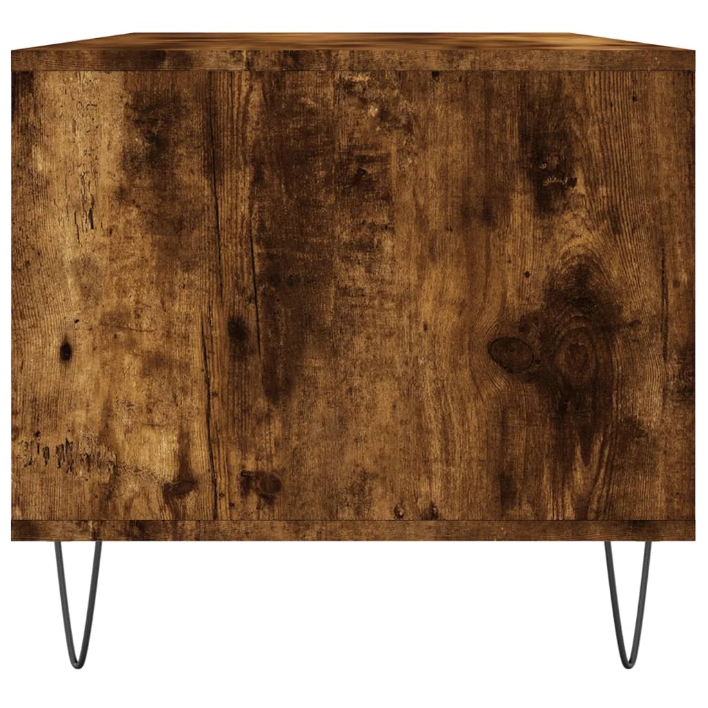 Coffee Table Smoked Oak 90x49x45 cm Engineered Wood
