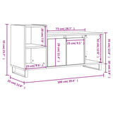 Tv Cabinet 100X35X55 Cm Engineered Wood