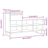 Shoe Cabinet 102X36X60 Cm Engineered Wood