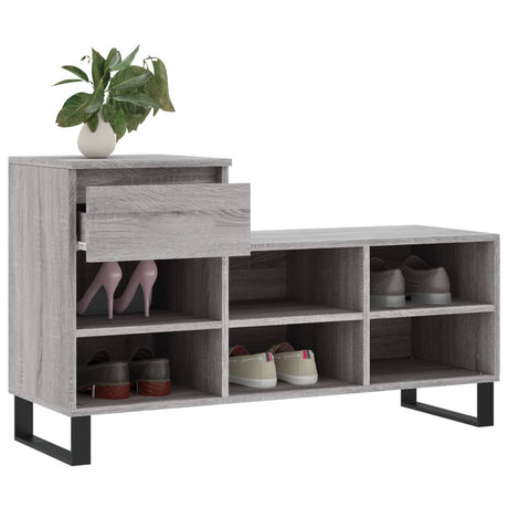 Shoe Cabinet 102X36X60 Cm Engineered Wood